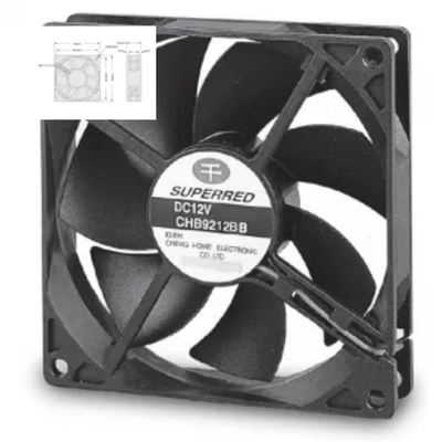 팬 플라스틱 PBT 94V0 추진하는 것 AWG26 UL 1007 도선을 냉각시키는 92x92x20 차량