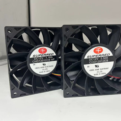 식는 검은 2.4W 120x120x38mm DC 콤퓨터 애호가는 45 CFM 공기 흐름을 일으킵니다