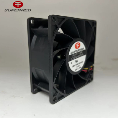블랙 컬러와 3핀 커넥터를 가진 고성능 12V DC 컴퓨터 팬