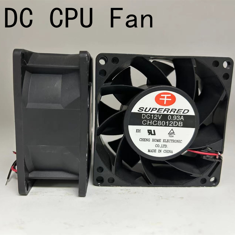 AWG26 리드 와이어 DC CPU 팬 80x80x25mm CPU 냉각 팬 산업용